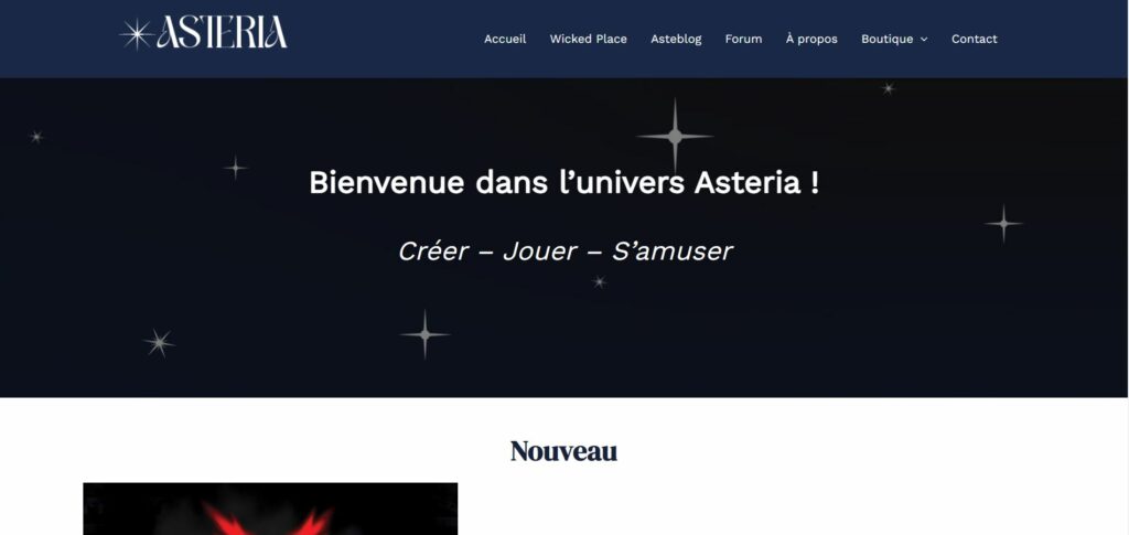 site asteria projet saé but mmi