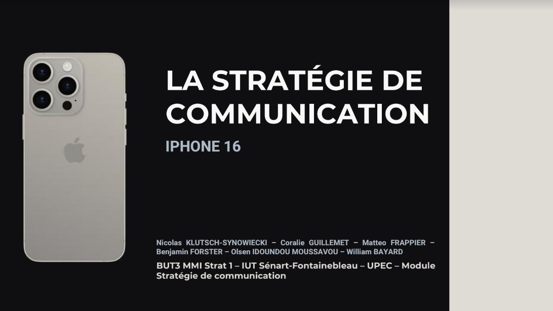 <b>Stratégie de communication d'un nouvel iPhone</b>